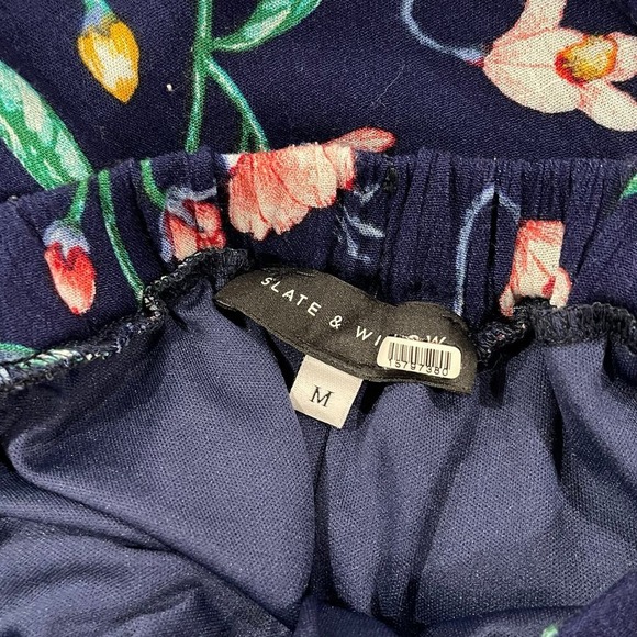 SPRING SALE! Slate & Willow Navy Floral Maxi Skirt Size Medium - Picture 6 of 7